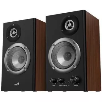 GENIUS Zvočniki SP-HF1200B, 2.0, 36 W, leseni, črno-rjavi