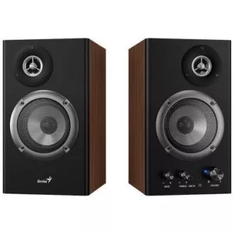 GENIUS Zvočniki SP-HF1200B, 2.0, 36 W, leseni, črno-rjavi