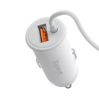 Baseus CW01 magnetni nosilec z brezžičnim polnjenjem (za prezračevalno rešetko) 15W 25W, bela