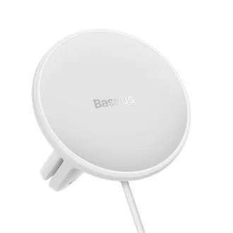 Baseus CW01 magnetni nosilec z brezžičnim polnjenjem (za prezračevalno rešetko) 15W 25W, bela