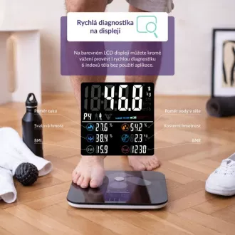 TrueLife FitScale W7 BT - Bioelektrična impedančna tehtnica bluetooth - črna TrueLife FitScale W7 BT - Bioelektrična impedančna tehtnica bluetooth - črna