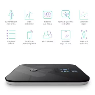 TrueLife FitScale W7 BT - Bioelektrična impedančna tehtnica bluetooth - črna TrueLife FitScale W7 BT - Bioelektrična impedančna tehtnica bluetooth - črna