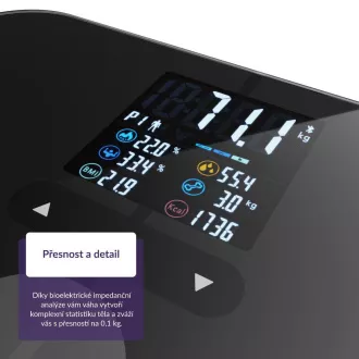 TrueLife FitScale W7 BT - Bioelektrična impedančna tehtnica bluetooth - črna TrueLife FitScale W7 BT - Bioelektrična impedančna tehtnica bluetooth - črna
