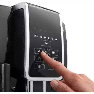 DeLonghi Dinamica ECAM 350.50.B avtomatski aparat za kavo, 15 barov, 1450 W, vgrajen mlinček, mlečni sistem, dvojna skodelica