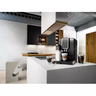 DeLonghi Dinamica ECAM 350.50.B avtomatski aparat za kavo, 15 barov, 1450 W, vgrajen mlinček, mlečni sistem, dvojna skodelica