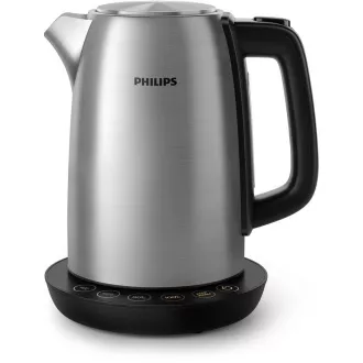 Philips HD9359/90 električni čajnik, 1,7 l, 2200 W, nadzor temperature, črna / srebrna
