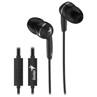 GENIUS HS-M320 slušalke, 4-pinski 3, 5 mm priključek, črne