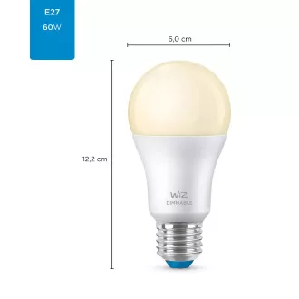 PHILIPS WiZ Dimmable 60W E27 A60 - žarnica z možnostjo zatemnitve
