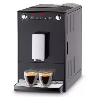 MELITTA Solo Frosted Black, aparat za kavo, 15 Bar, 2 skodelici naenkrat, vgrajen mlinček, nemlečni recept, črna