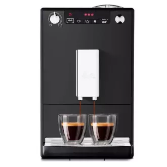 MELITTA Solo Frosted Black, aparat za kavo, 15 Bar, 2 skodelici naenkrat, vgrajen mlinček, nemlečni recept, črna