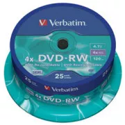 VERBATIM DVD-RW(25-kratno pakiranje)Vreteno/4x/4,7 GB