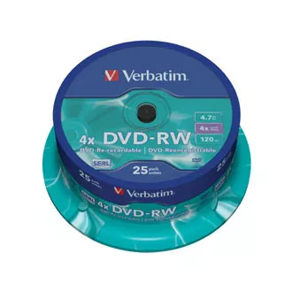 VERBATIM DVD-RW(25-kratno pakiranje)Vreteno/4x/4,7 GB