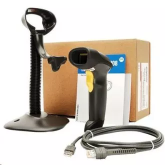 Zebra LS2208, čitalnik črtne kode, KIT, črn, USB-HID