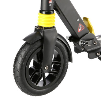 Zložljivi skuter NEX208T, črpana kolesa 200 mm, črno-rumene barve