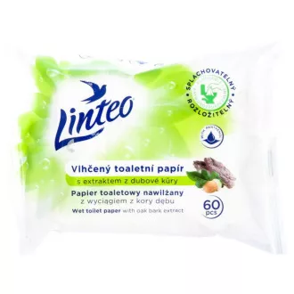 Toaletni papir Linteo Satin wet 60pcs hrastovo lubje