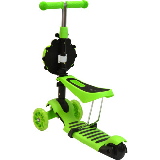 Otroški skuter 2v1 BERUŠKA s kolesi LED, zelen