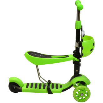 Otroški skuter 2v1 BERUŠKA s kolesi LED, zelen