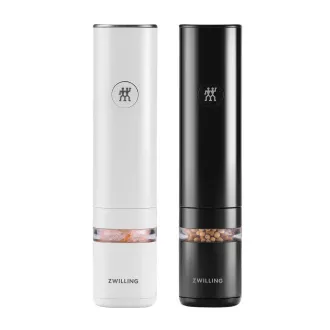 ZWILLING električni mlinčki za začimbe, črno-beli, litij-ionska baterija, polnjenje USB, 2 kosa - Enfinigy