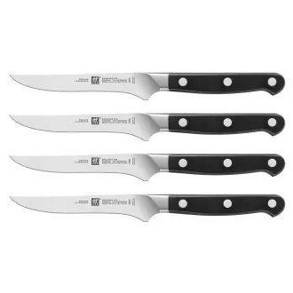 ZWILLING komplet nožev za steak, 4 deli, iz nerjavečega jekla, zaščita, 57 HRC, ročaj s tremi zakovicami - Pro