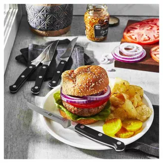 ZWILLING komplet nožev za steak, 4 deli, iz nerjavečega jekla, zaščita, 57 HRC, ročaj s tremi zakovicami - Pro