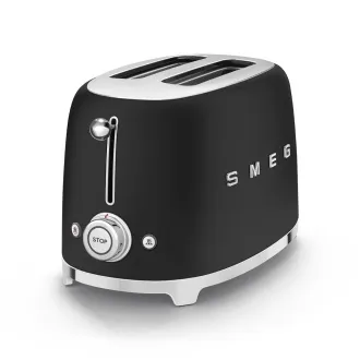 Smeg TSF01BLMEU opekač/toaster, 2 opekača, 6 stopenj opekanja, predal za drobtine, stil. 50. leta, mat črna Smeg TSF01BLMEU opekač/toaster, 2 opekača, 6 stopenj opekanja, predal za drobtine, stil. 50. leta, mat črna
