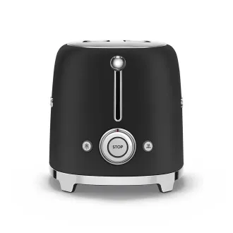 Smeg TSF01BLMEU opekač/toaster, 2 opekača, 6 stopenj opekanja, predal za drobtine, stil. 50. leta, mat črna Smeg TSF01BLMEU opekač/toaster, 2 opekača, 6 stopenj opekanja, predal za drobtine, stil. 50. leta, mat črna