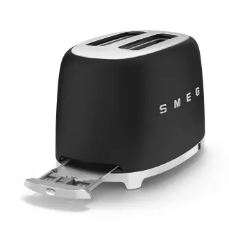 Smeg TSF01BLMEU opekač/toaster, 2 opekača, 6 stopenj opekanja, predal za drobtine, stil. 50. leta, mat črna Smeg TSF01BLMEU opekač/toaster, 2 opekača, 6 stopenj opekanja, predal za drobtine, stil. 50. leta, mat črna