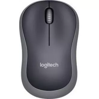 Logitech brezžična miška M185, ključ USB, siva