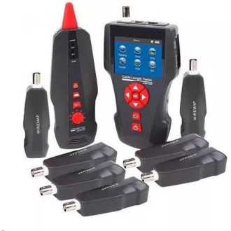 Tester LAN kablov TLCD88 z LCD zaslonom, koaksialni kabel, Cat3/Cat5E/Cat6, UTP/STP, USB, PoE, ping, sonda, 8x povratna zanka
