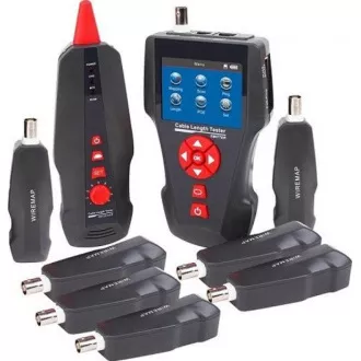 Tester LAN kablov TLCD88 z LCD zaslonom, koaksialni kabel, Cat3/Cat5E/Cat6, UTP/STP, USB, PoE, ping, sonda, 8x povratna zanka
