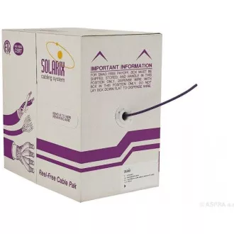 Instalacijski kabel Solarix UTP, Cat5E, žica, LSOH, škatla 305m SXKD-5E-UTP-LSOH