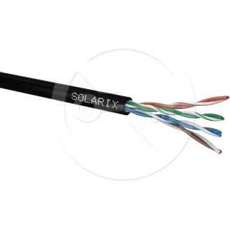 Instalacijski kabel Solarix zunanji gel UTP, Cat5E, žica, PE, škatla 305m SXKD-5E-UTP-PEG