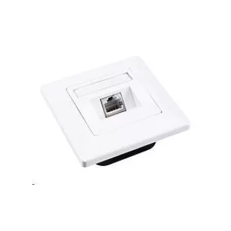 Solarix Vtičnica CAT6 STP 1 x RJ45 za vgradnjo podometno bela SX9-1-6-STP-WH