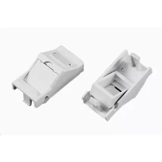 Nemontiran modul 1x RJ45, 22, 5x45 mm s protiprašnim pokrovčkom pod kotom