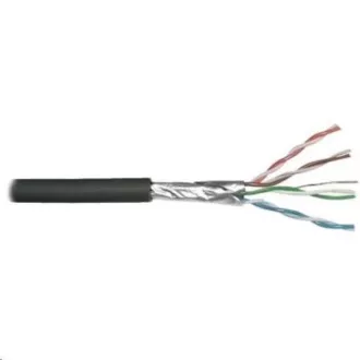 Kabel FTP PlanetElite, Cat6, žica, PE, Dca, črna, 305 m, tuljava