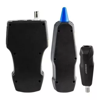 Tester LAN kablov TLCD8601S z LCD zaslonom, koaksialni kabel, Cat3/Cat5E/Cat6/Cat7, UTP/STP, USB, PoE, ping, sonda, preprečevanje zanke