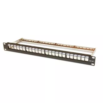 19-palčna modularna povezovalna plošča LEXI-Net s 24 priključki, črna