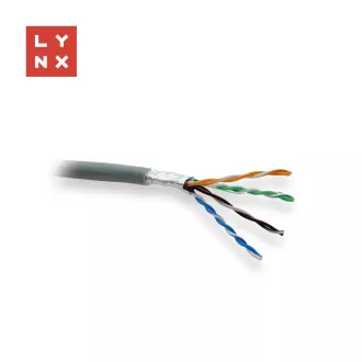 LYNX FTP kabel, Cat5e, LSZH, 0, 5 mm, varjen, notranji, siv, škatla 305 m