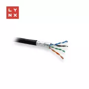 LYNX FTP kabel, Cat5e, PE (Fca), 0, 5 mm, varjen, zunanji, črn, škatla 305 m