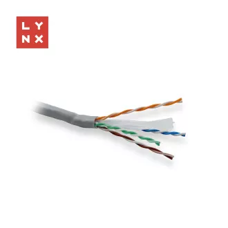 LYNX UTP kabel, Cat6, PVC (Eca), varjen, notranji, siv, škatla 305m
