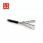 LYNX UTP kabel, Cat6, PE (Fca), varjen, zunanji, črn, škatla 305m
