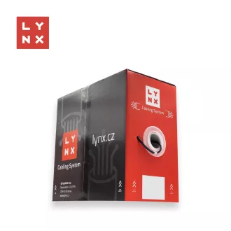 LYNX UTP kabel, Cat6, PE (Fca), varjen, zunanji, črn, škatla 305m