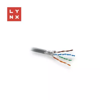 LYNX FTP kabel, Cat6, PVC (Eca), varjen, notranji, siv, tuljava 305 m