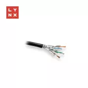 LYNX SFTP kabel, Cat6a, PE, varjen, zunanji, črn, tuljava 500 m