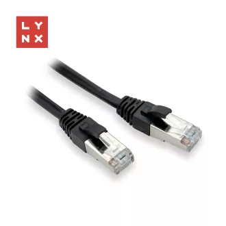 LYNX FTP povezovalni kabel Cat5e PVC, CCA, 0, 5m, črn (paket vsebuje 10 kosov)