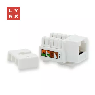 LYNX keystone UTP Cat5e, 90 stp., bela