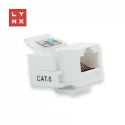 LYNX keystone UTP Cat6, samorezni, 90sp., bela