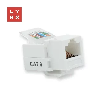 LYNX keystone UTP Cat6, samorezni, 90sp., bela