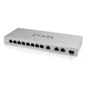 Zyxel XGS1250-12 v2, 12-priključno gigabitno spletno upravljano namizno stikalo z 8 priključki 1G   3 priključki MultiGig 1/2,5/5/10G   1 priključek SFP