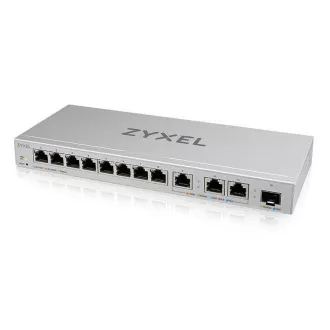 Zyxel XGS1250-12 v2, 12-priključno gigabitno spletno upravljano namizno stikalo z 8 priključki 1G   3 priključki MultiGig 1/2,5/5/10G   1 priključek SFP